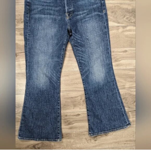 Frame Denim Le Crop Flare Blue Jeans Size 30 Button Fly Sunrise Park - 30 - Picture 11 of 13